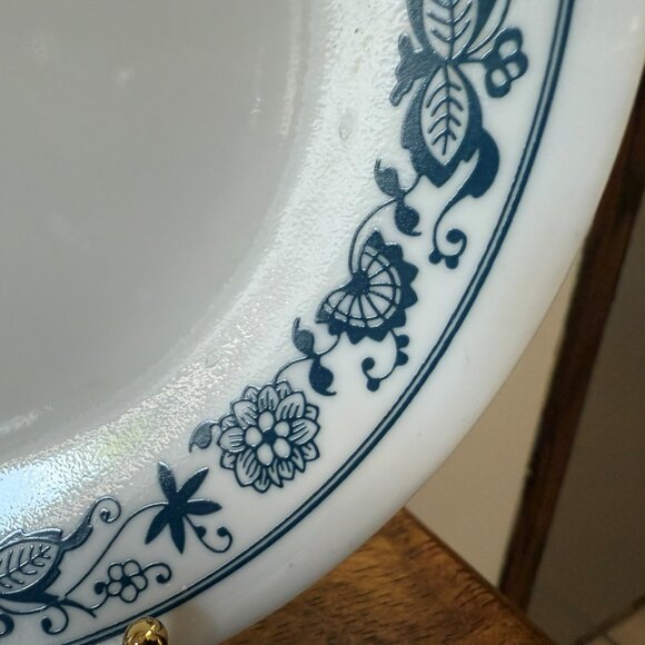 Corelle Old Town Blue Vintage Side Plates Set Floral Scroll Blue White Pattern D - Picture 5 of 5